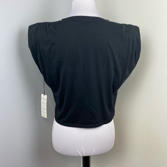 St. Roche Black Echo Cropped Muscle Tee Medium - Picture 6 of 11